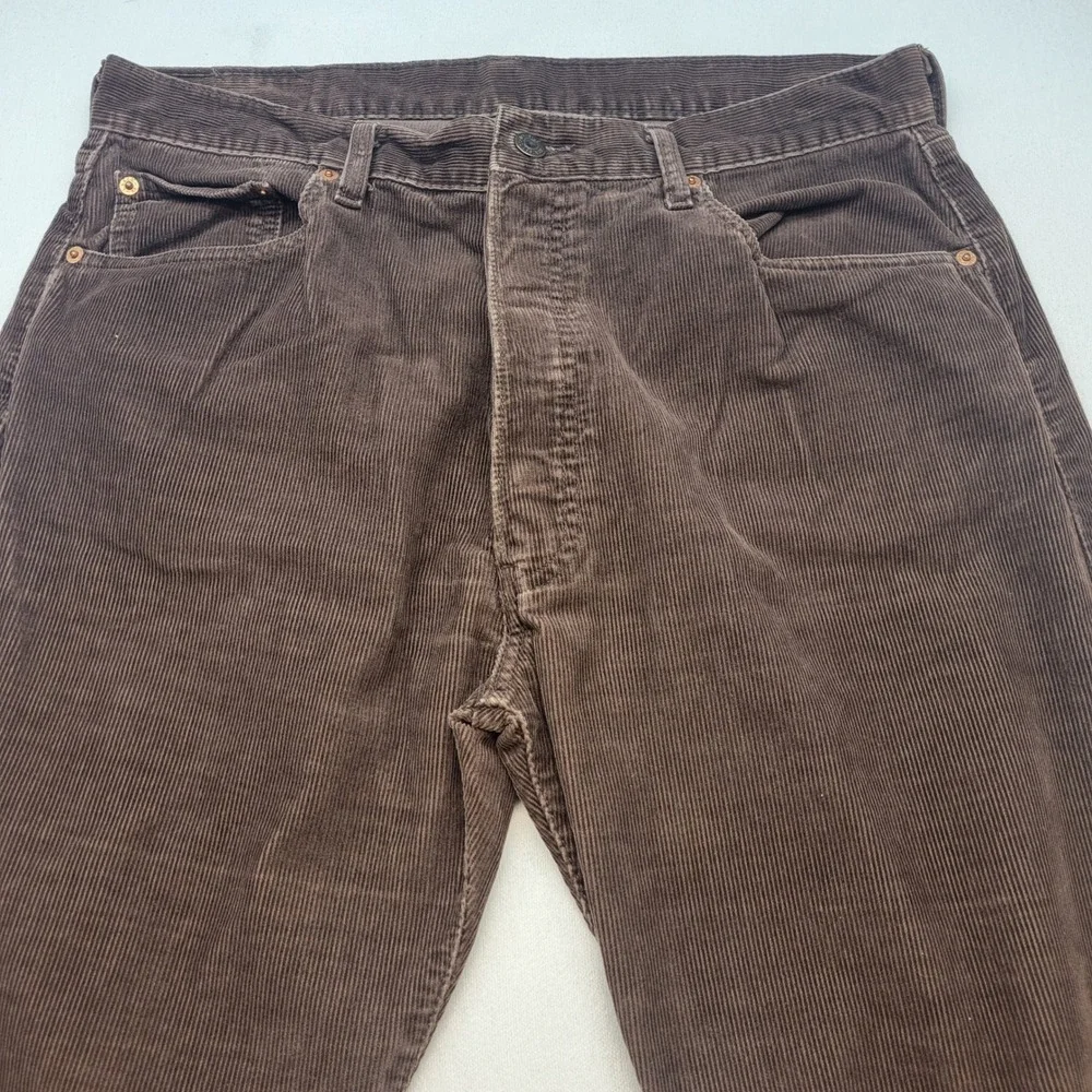Levi's 551 Corduroy Vintage 90's Pants Mens 36x36 Brown Straight Leg Trouser